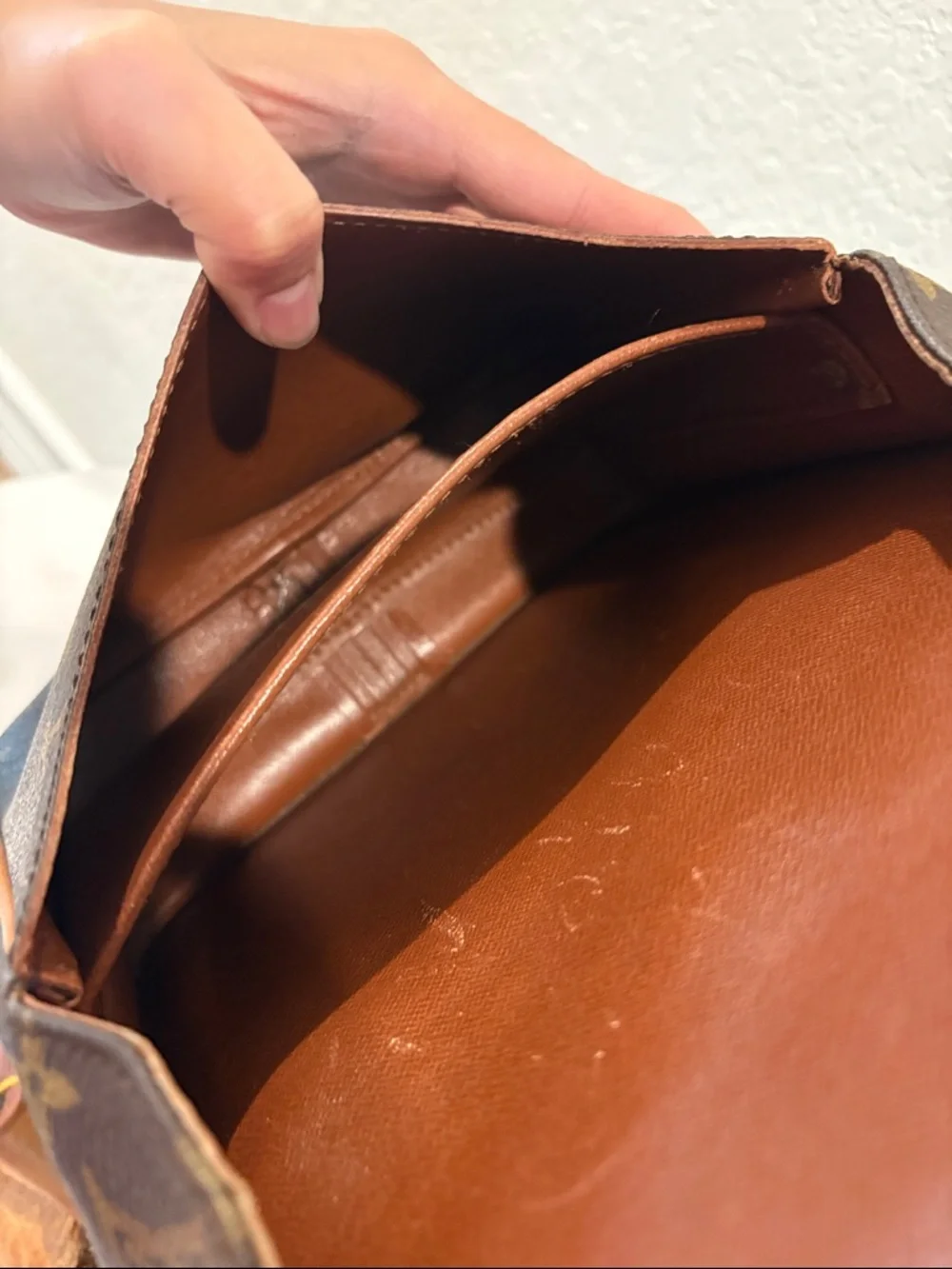 Louis Vuitton 872 SL Cartouchiere MM Brown Monogram Crossbody Bag
